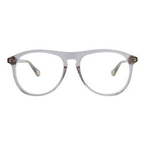 New Authentic Chloé Womens Aviator Grey Grey Transparent Fashion Designer Sungla